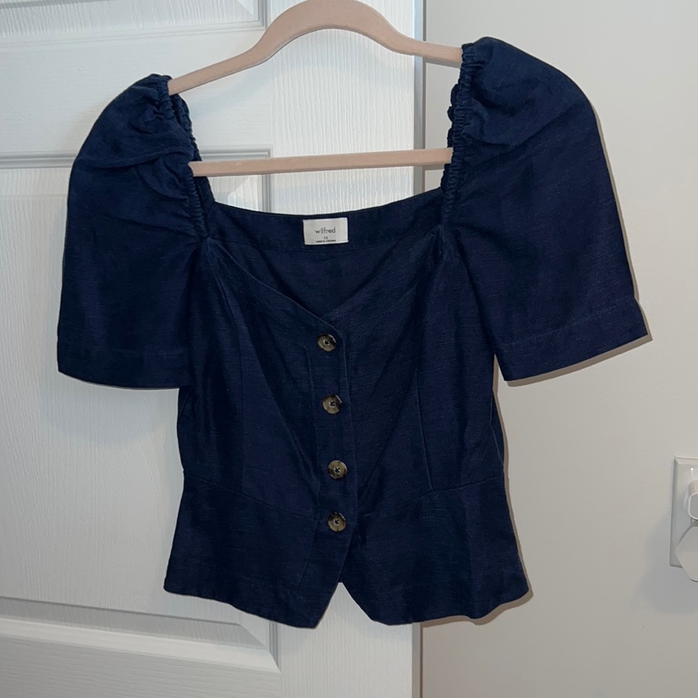 Wilfred Janine Peplum Linen Top